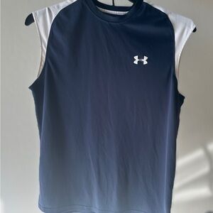 Under Armour Dark Blue and Gray Athletic Top
